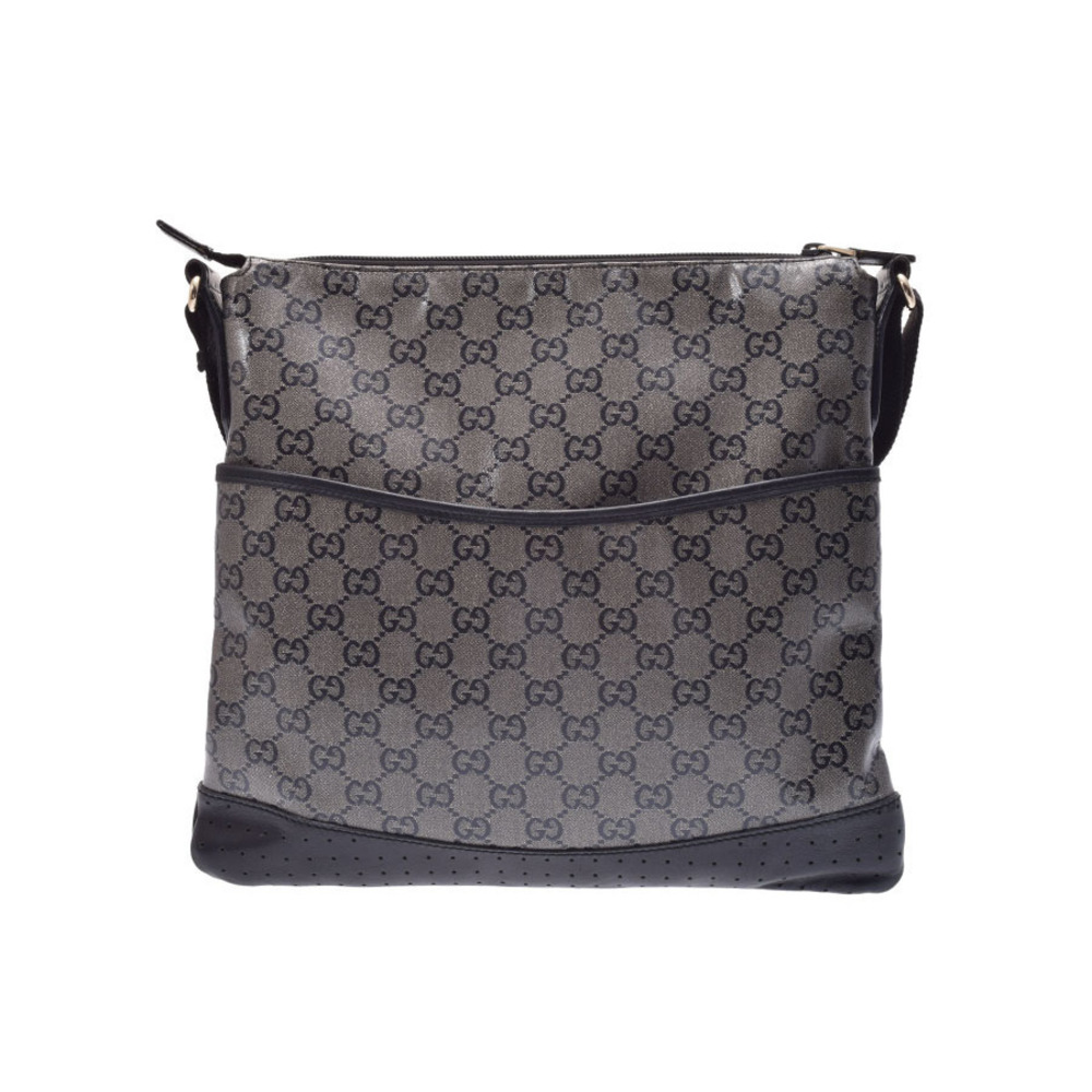 Gucci Crystal leather crossbody GG GG bag Supreme black - Picture 2 of 11